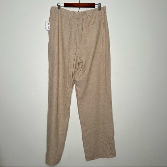 NWT Old Navy Taylor Wide Leg Trouser Extra High Rise Size Large TALL Linen Blend - Picture 2 of 12